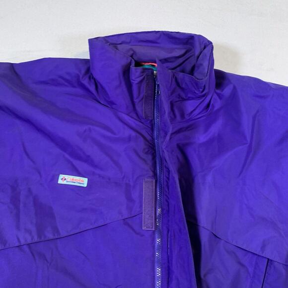 VTG Columbia Jacket Mens XL Purple Bugaboo 90’s Ski Soft Shell Radial Sleeve U36 - Picture 9 of 16